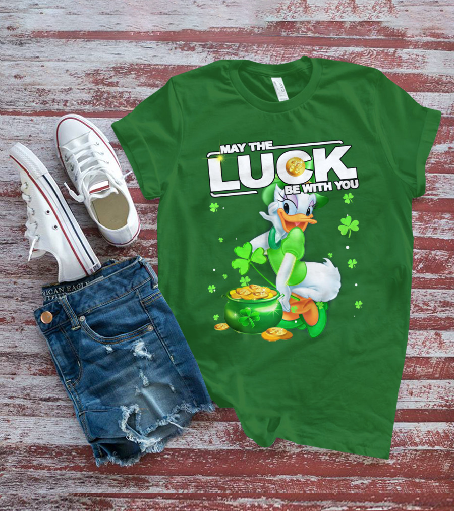 May The Luck Be With You Daisy Luck St Patrick's Day T-Shirt