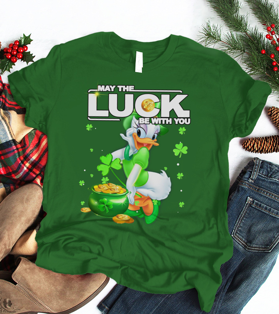 May The Luck Be With You Daisy Luck St Patrick's Day T-Shirt