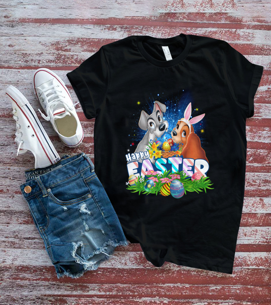 Lady And The Tramp Happy Easter T-Shirt