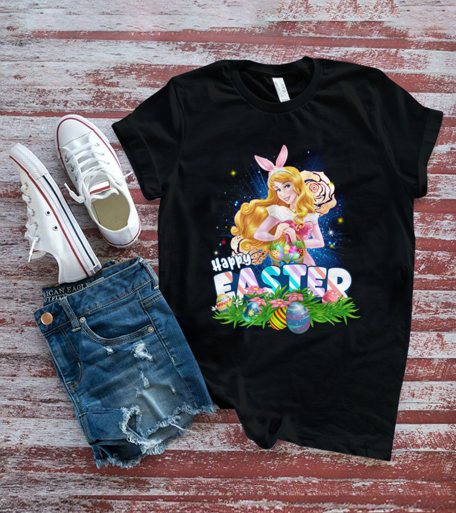 Aurora Happy Easter Bunny Ears Egg Hunt T-Shirt