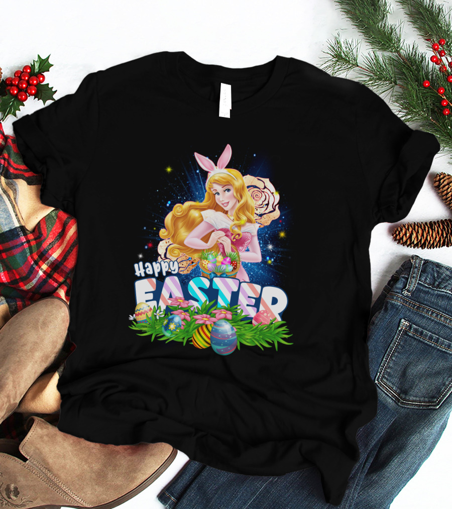 Aurora Happy Easter Bunny Ears Egg Hunt T-Shirt