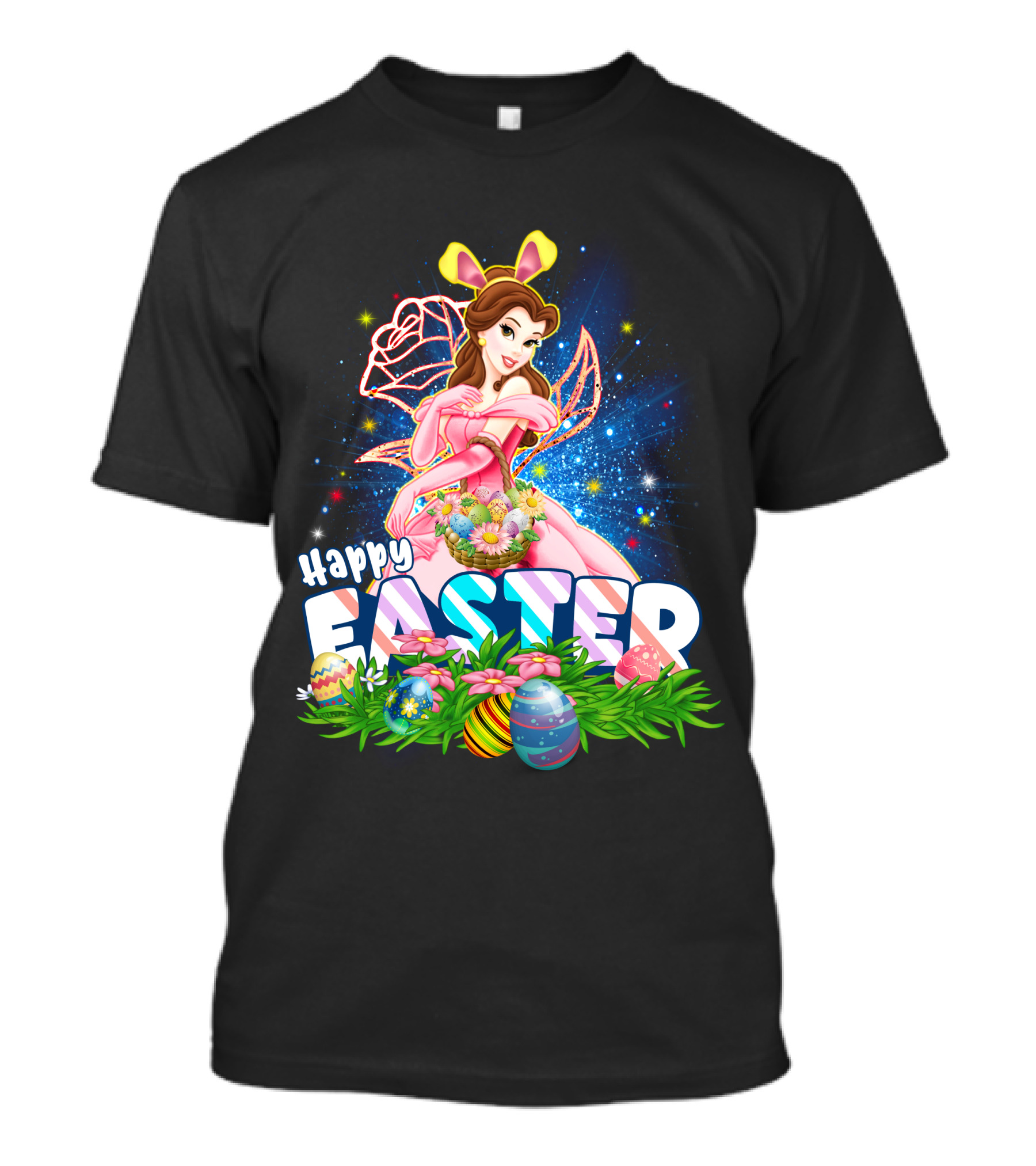 Belle Happy Easter Eggs Basket Fantasy T-Shirt