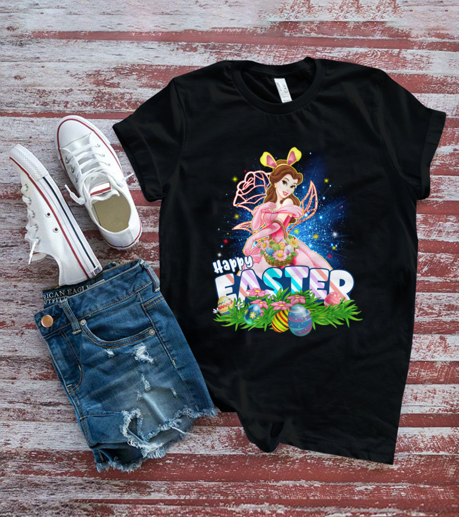 Belle Happy Easter Eggs Basket Fantasy T-Shirt