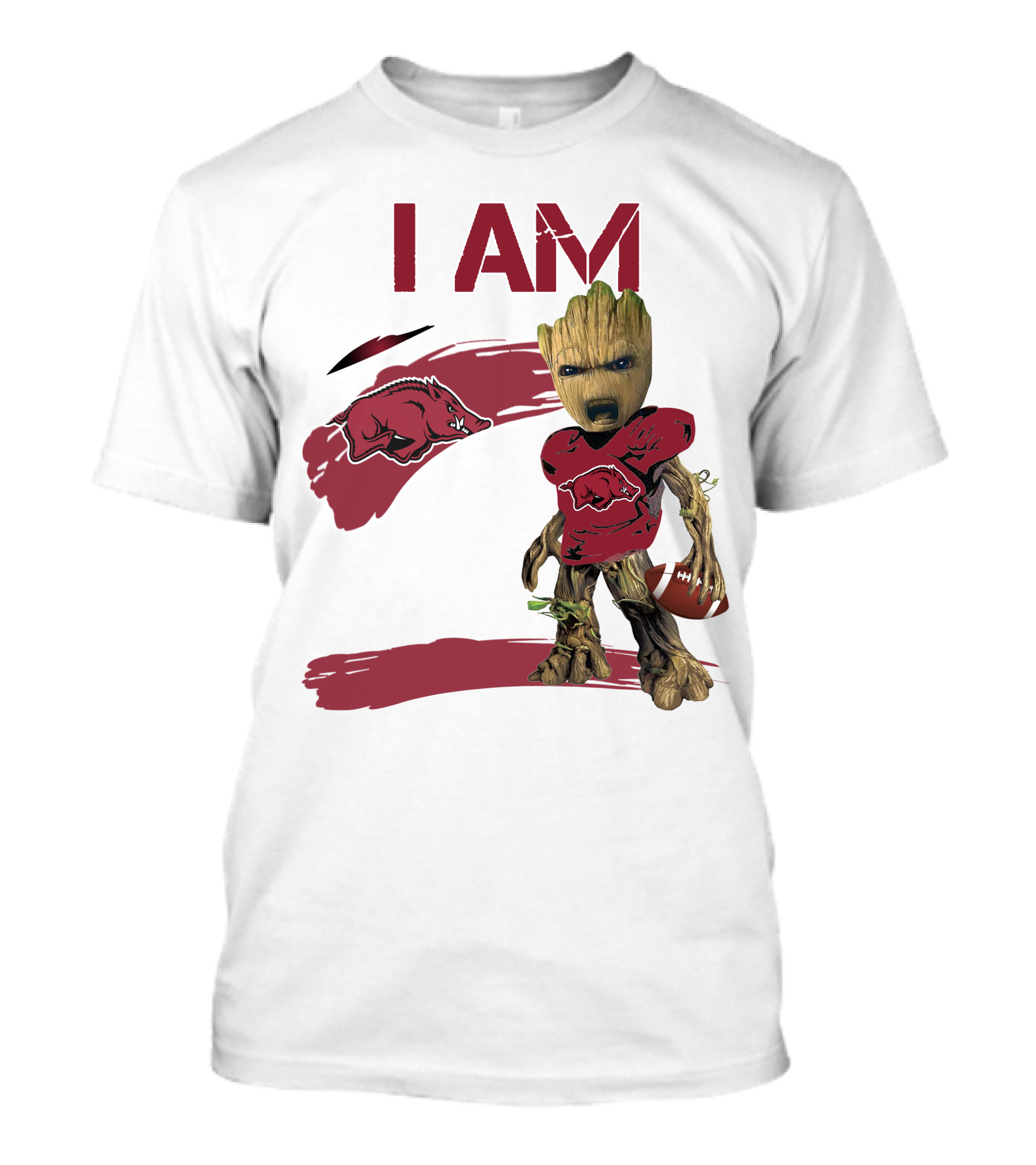 I AM Arkansas Razorbacks Football Groot Fan T-Shirt