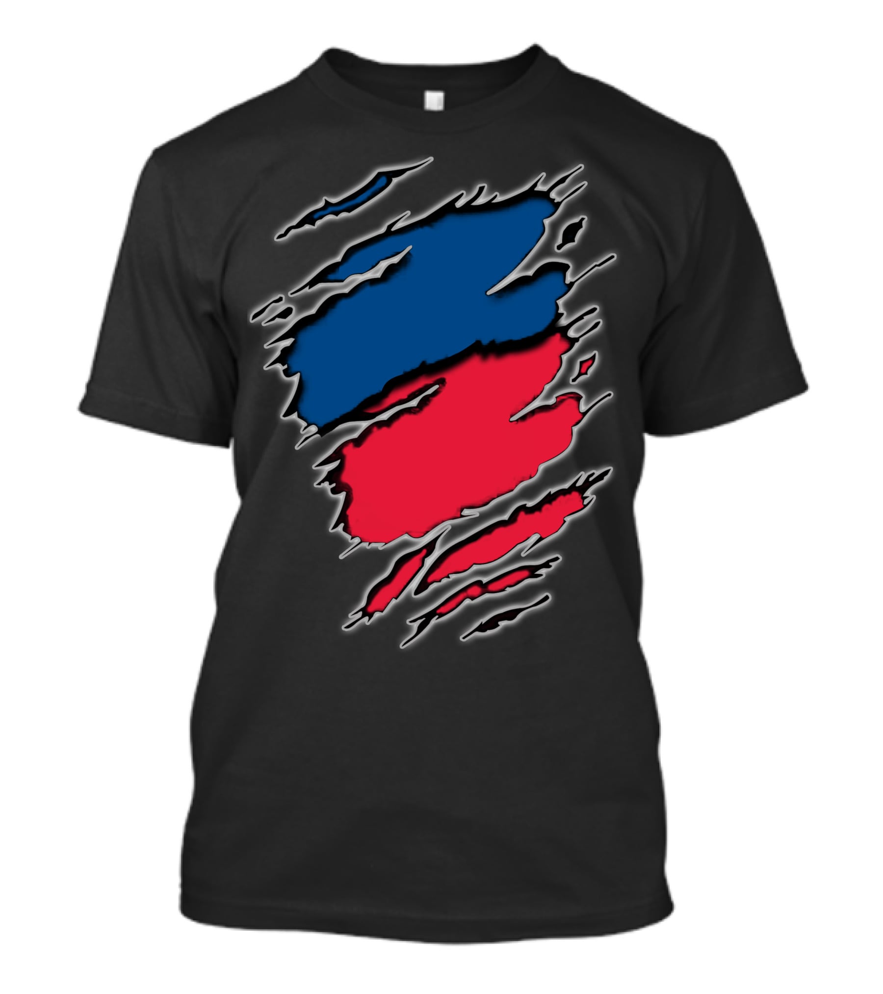 Chief Roya Blue Red Tear Marks T-Shirt