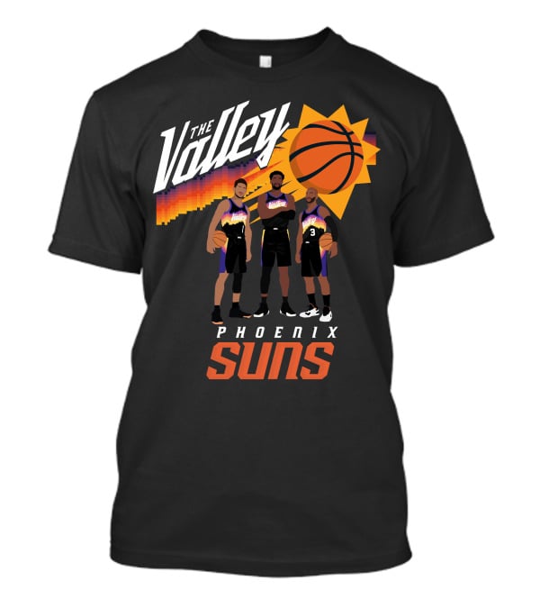 The Valley Phoenix Suns Basketball Trio With Sunburst T-Shirt