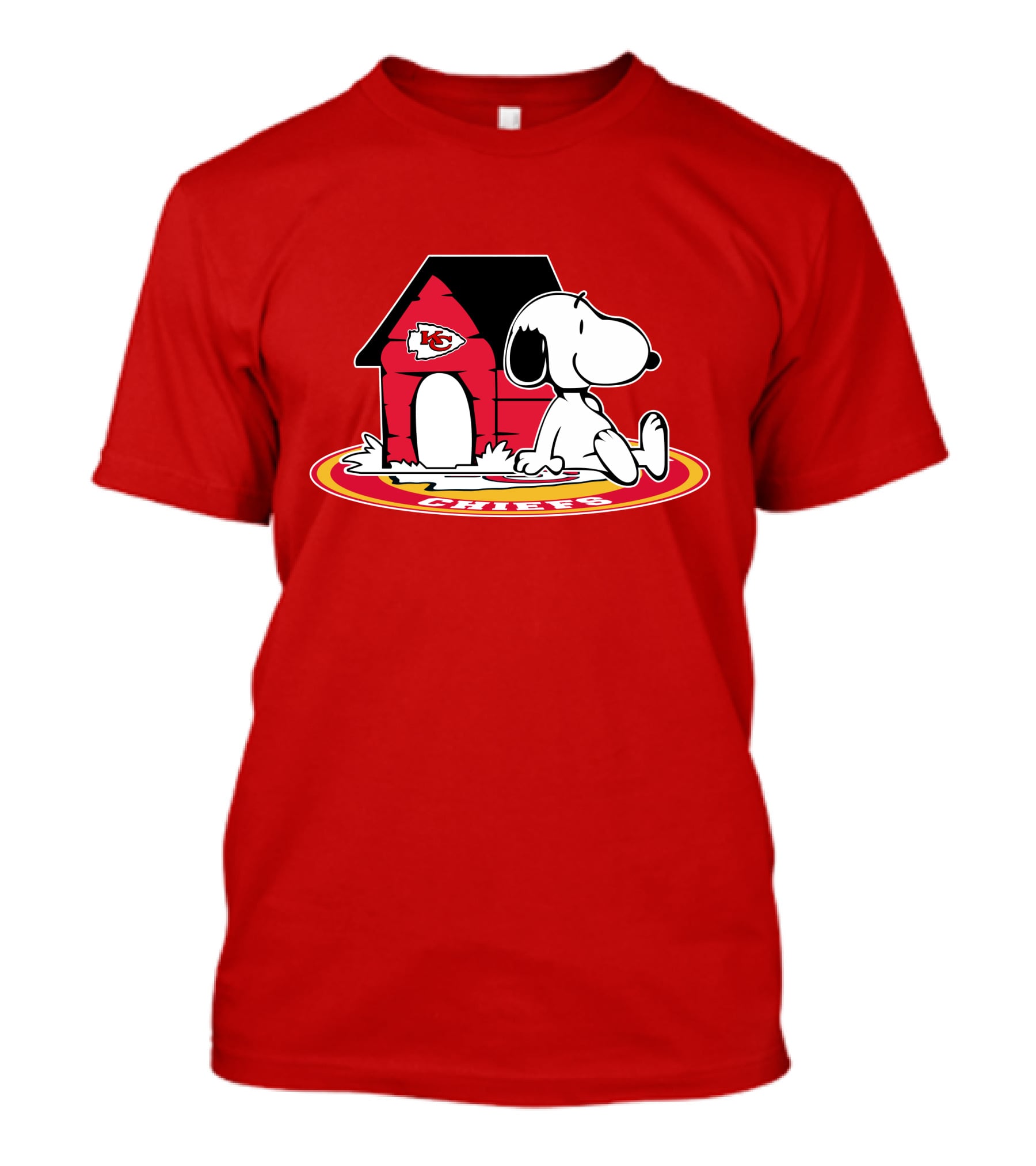 Kansas City Chiefs Snoopy Doghouse Football Fan Forever T-Shirt