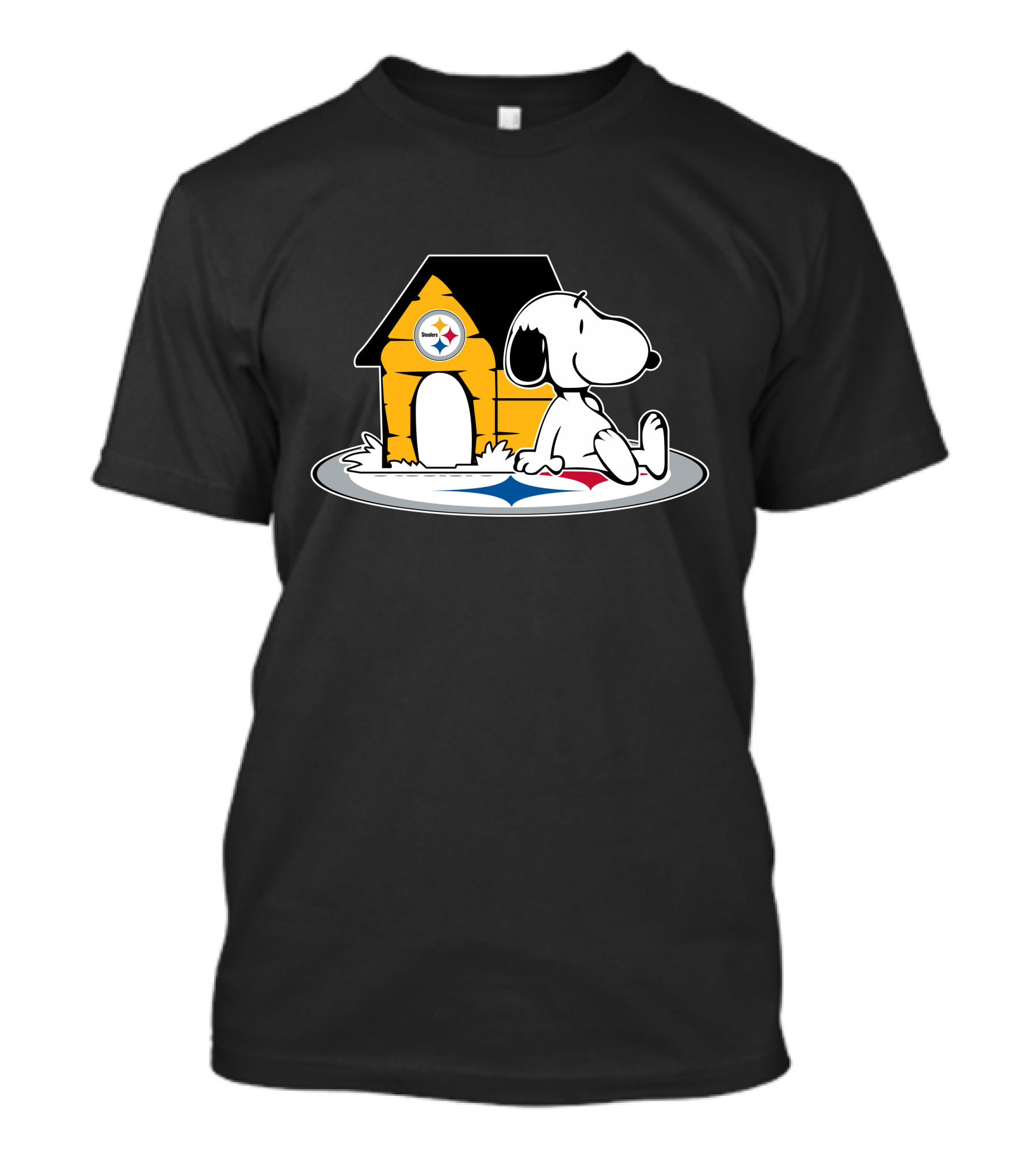 Snoopy With Pittsburgh Steelers Doghouse Football Fan Forever T-Shirt