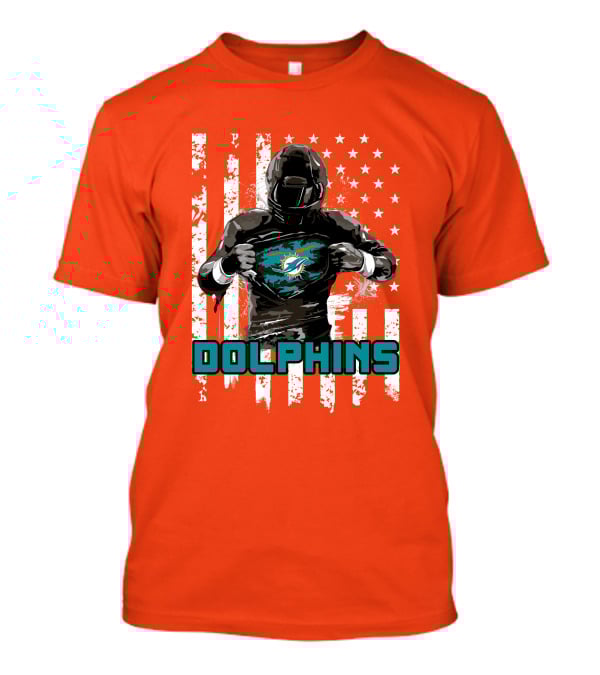 Dolphins Superhero Unveiling Miami Pride Flag T-Shirt