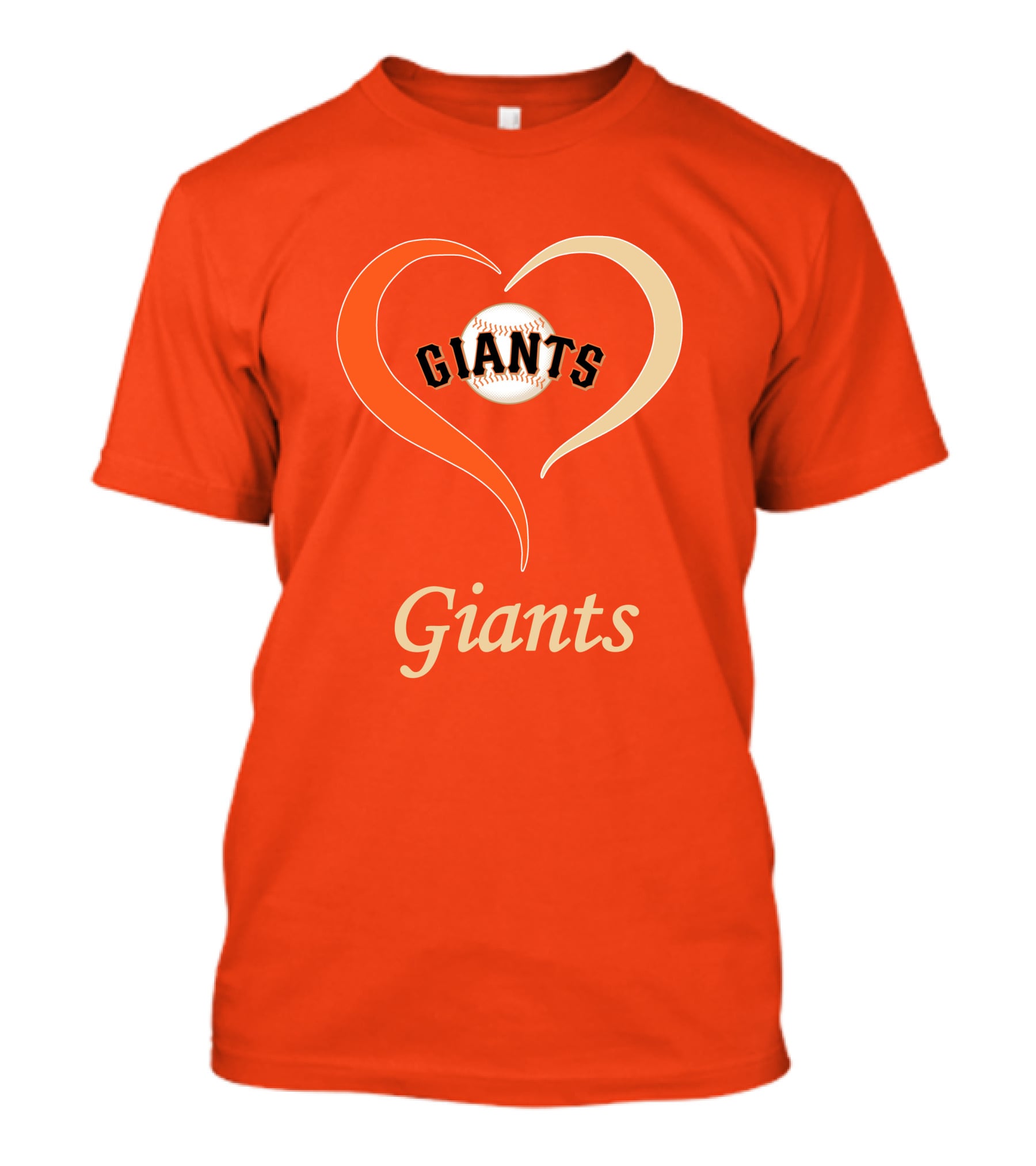 San Francisco Giants Baseball Heart Fan T-Shirt
