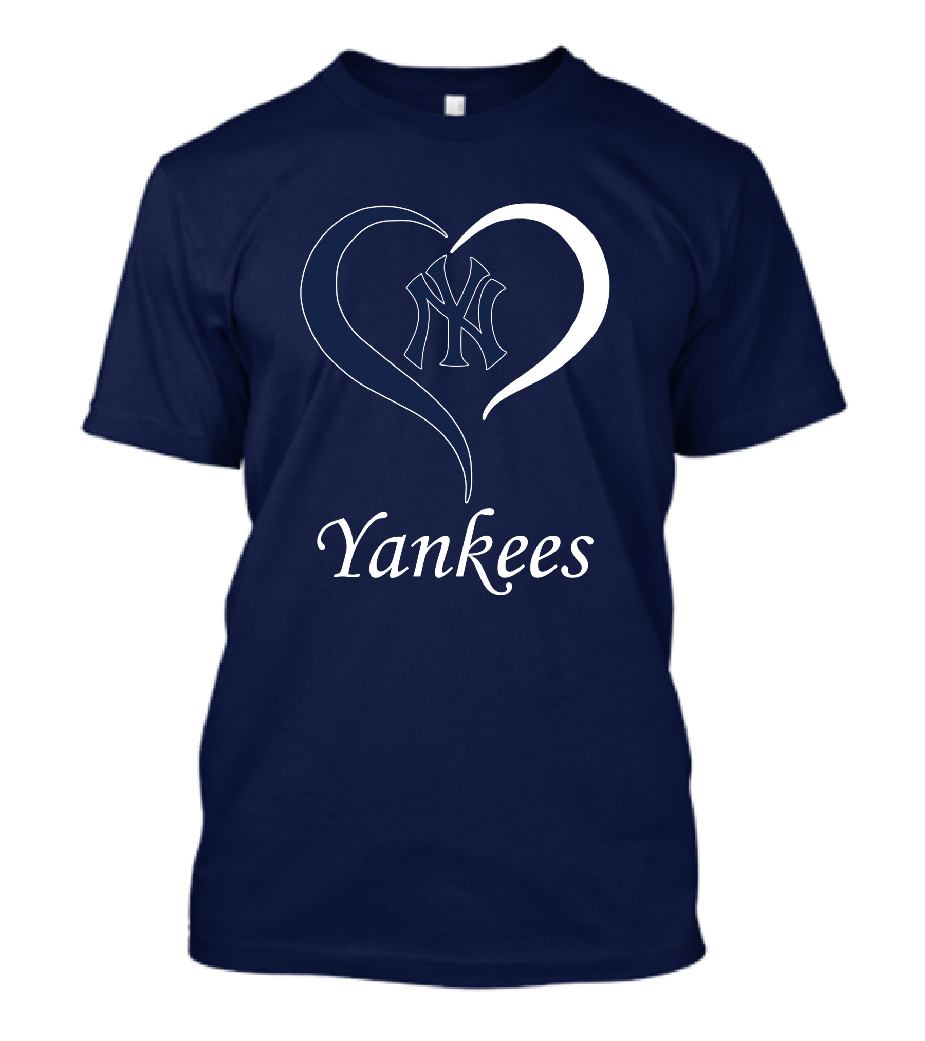Yankees Heart Logo With NY Yankees Emblem T-Shirt