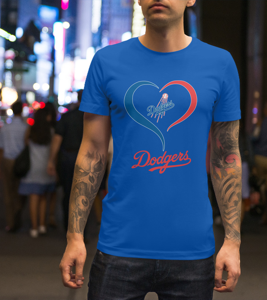 Los Angeles Dodgers Heart T-Shirt