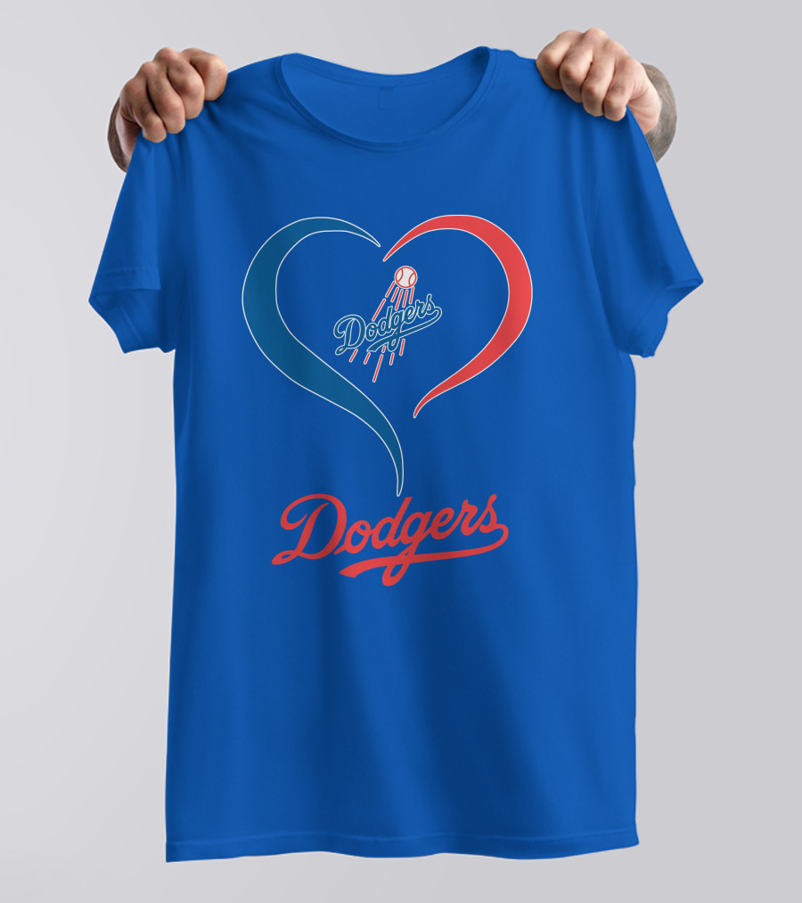 Los Angeles Dodgers Heart T-Shirt