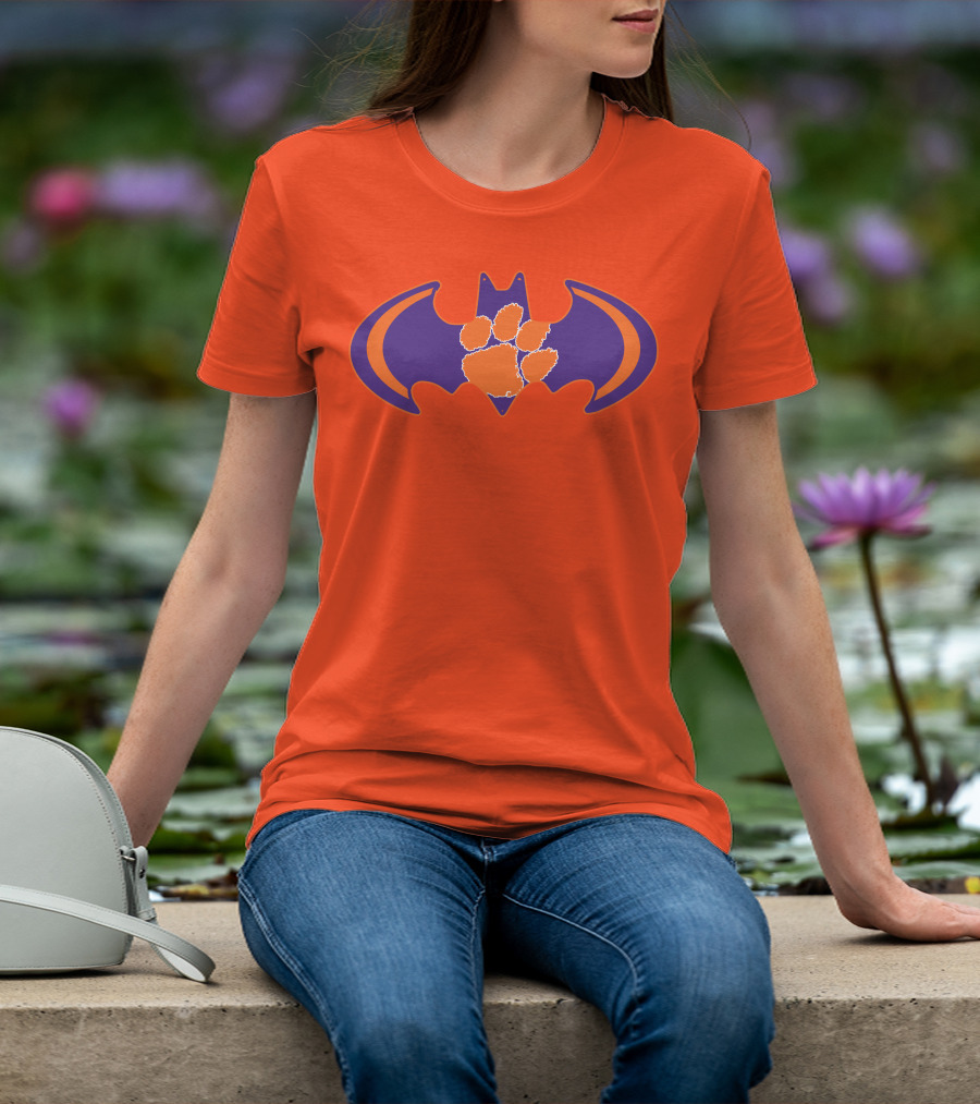 Clemson Tigers Paw Bat T-Shirt