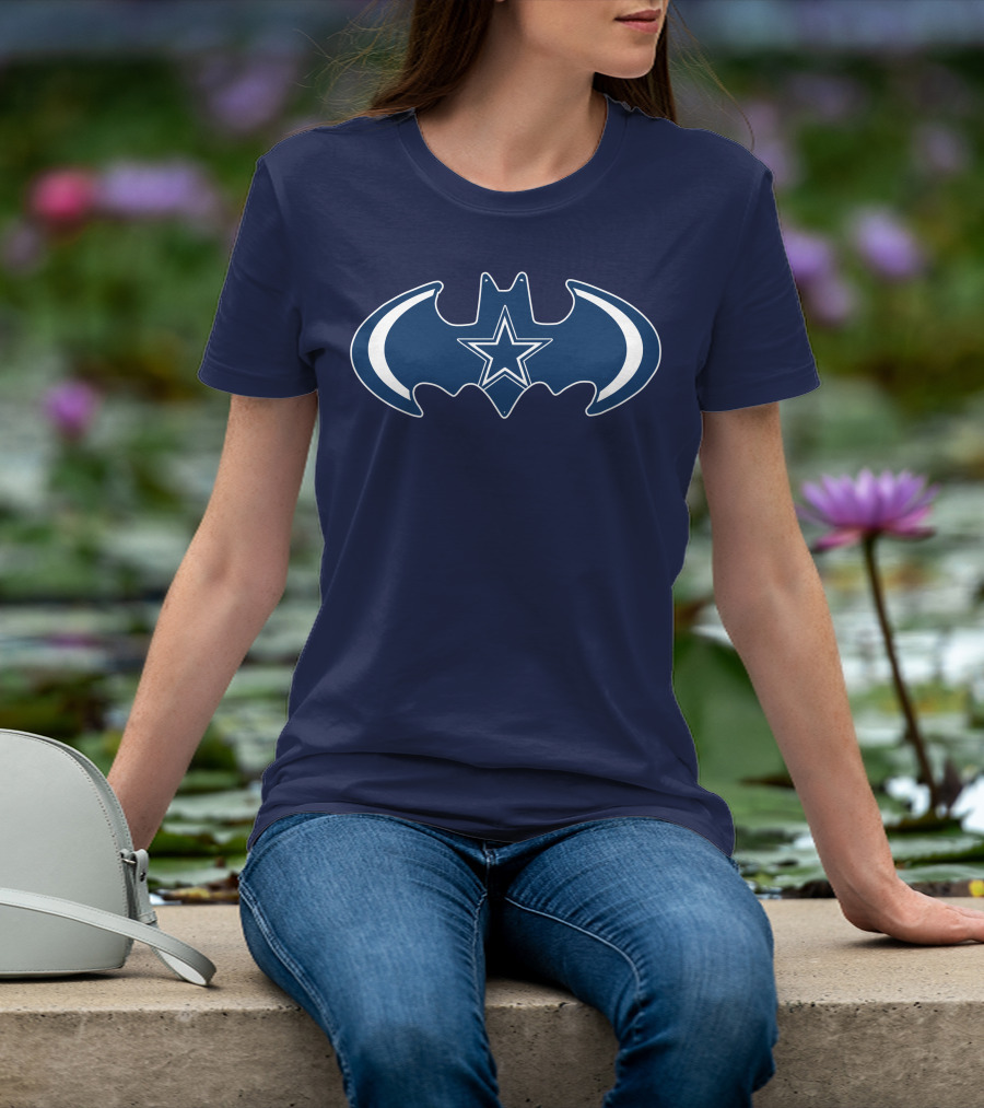 Dallas Cowboys Are Coming Batman Symbol Star T-Shirt