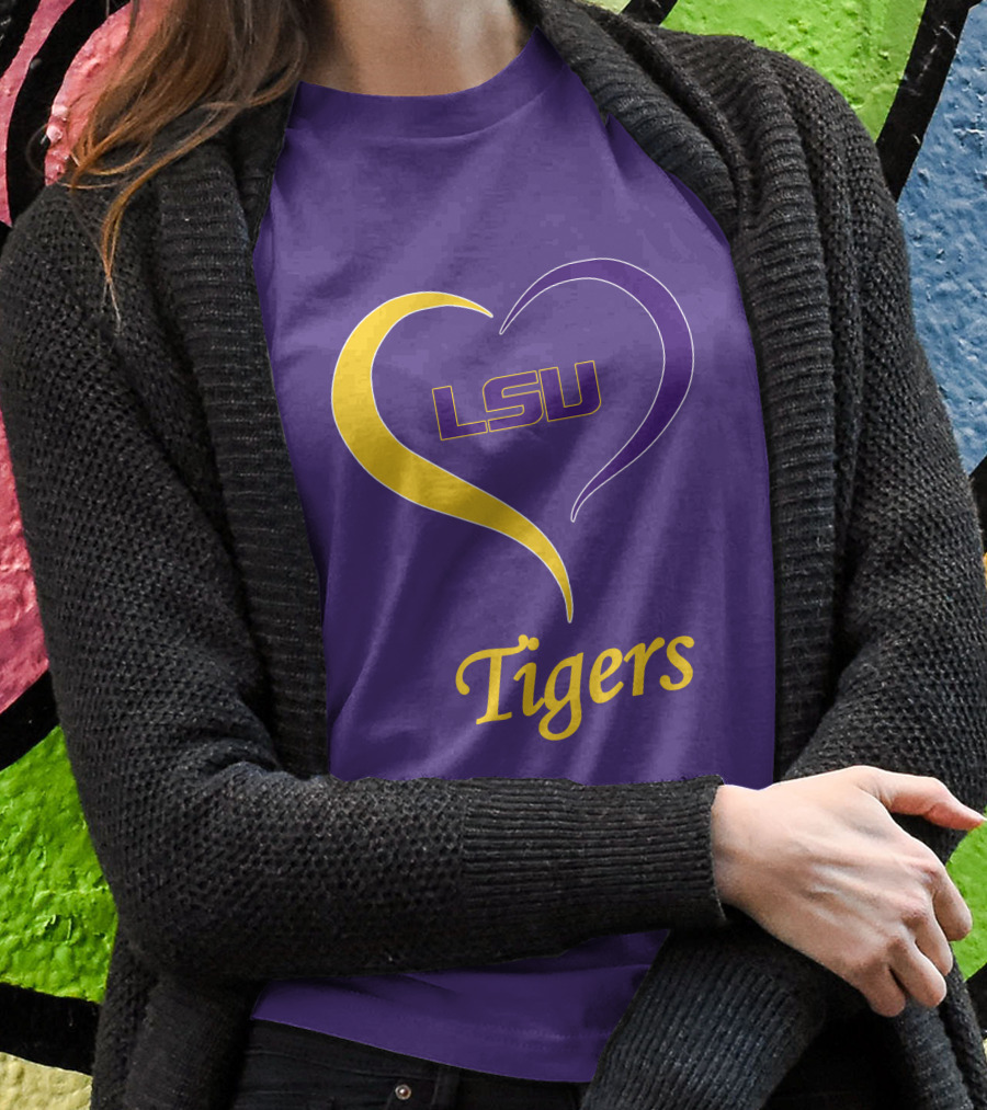 LSU Tigers Heart Symbol Pride T-Shirt