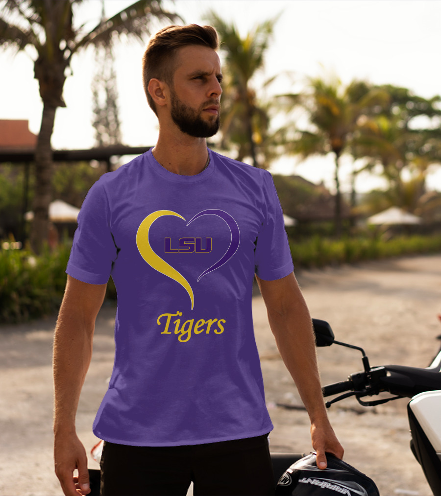 LSU Tigers Heart Symbol Pride T-Shirt