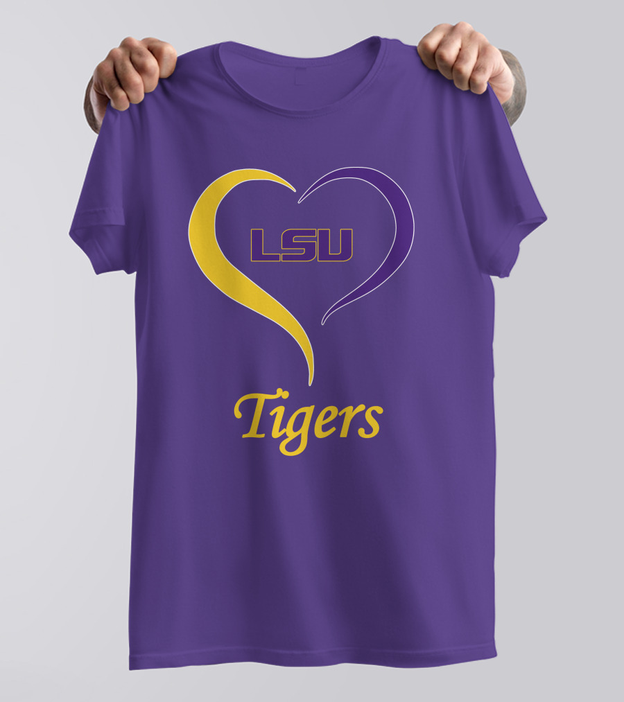 LSU Tigers Heart Symbol Pride T-Shirt