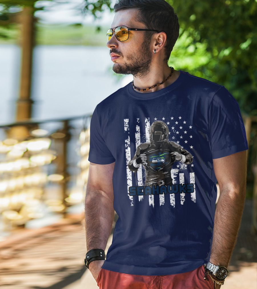 Seattle Seahawks Player Pride Flag T-Shirt