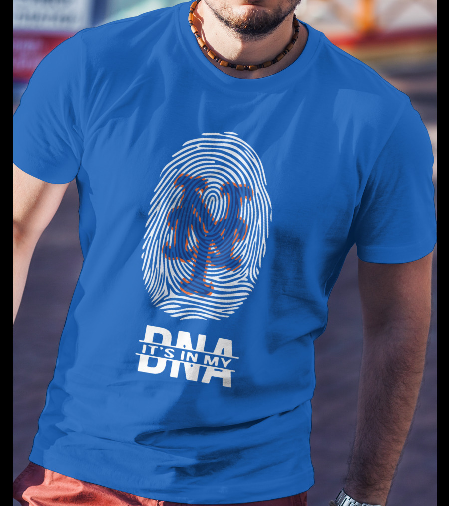 New York Mets Fingerprint Logo It's In My DNA T-Shirt