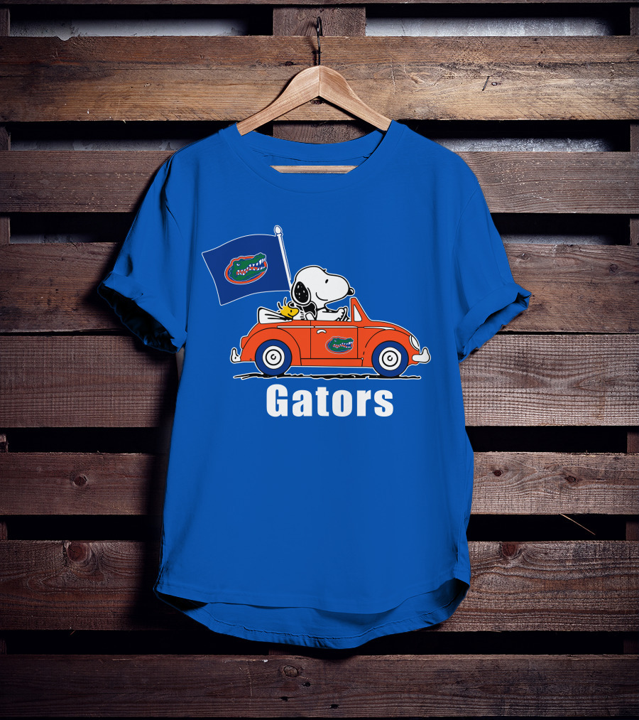 Florida Gators Snoopy Driving With Woodstock T-Shirt