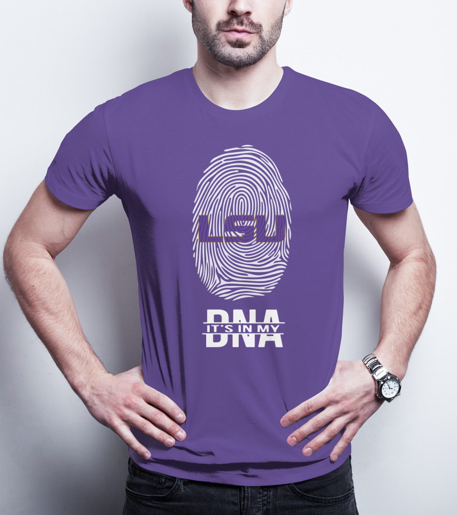 Lsu It's In My Dna Fingerprint Tiger Spirit T-Shirt