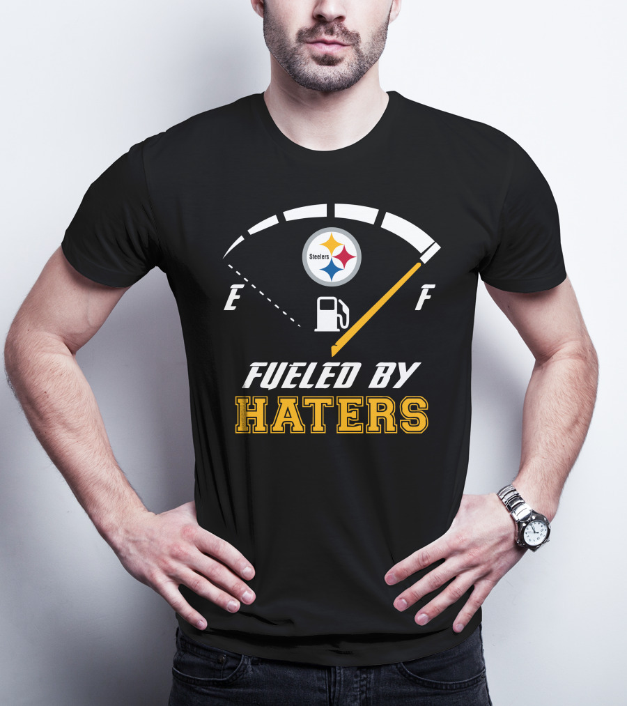 Pittsburgh Steelers Fueled By Haters Gauge Fuel Tank T-Shirt