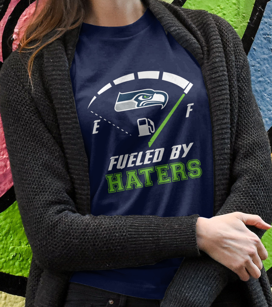 Seattle Seahawks Fueled By Haters Football Energy Gauge T-Shirt