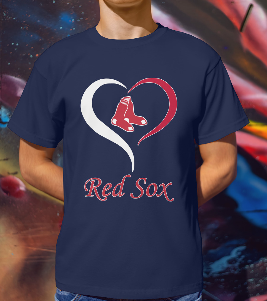 Red Sox Heart Logo Boston Pride T-Shirt