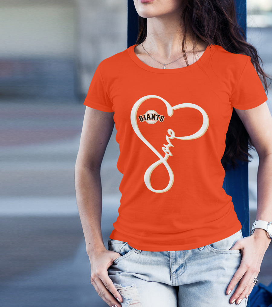 San Francisco Giants Love Heart Script T-Shirt