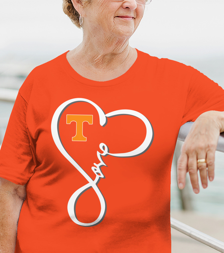 Heart-Shaped Love Tennessee Volunteers T-Shirt