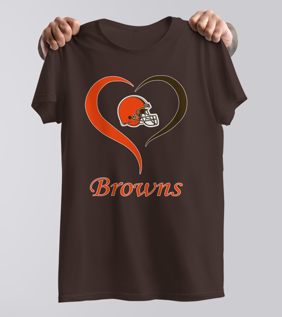 Cleveland Browns Heart Helmet Passion T-Shirt