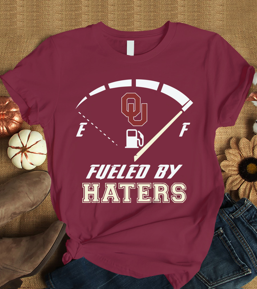 Oklahoma Sooners Fueled By Haters Energy Meter OU T-Shirt