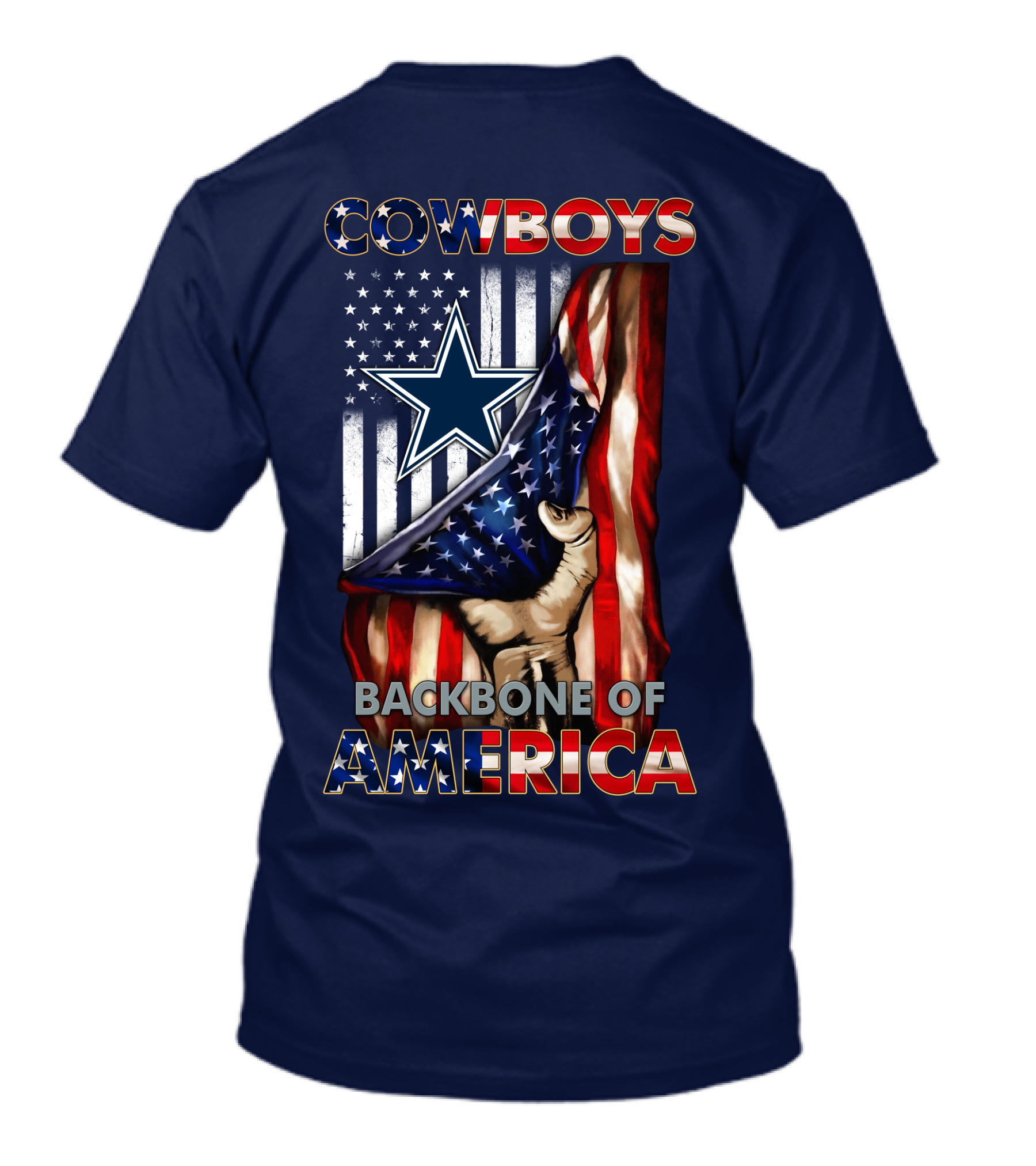 Cowboys Backbone Of America Star And Stripes Patriots T-Shirt