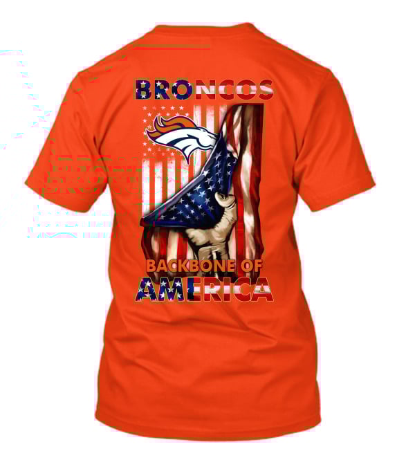 Broncos Backbone Of America Flag T-Shirt