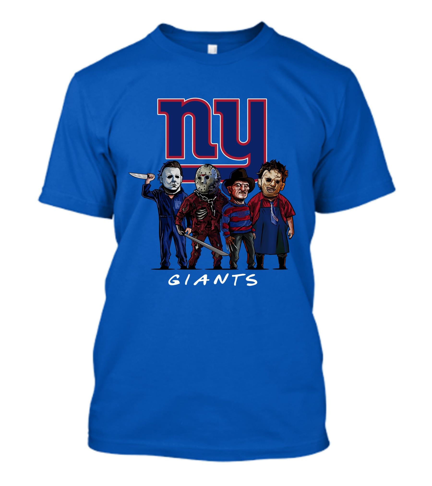 New York Giants Halloween Slasher Squad With Iconic Horror Characters T-Shirt