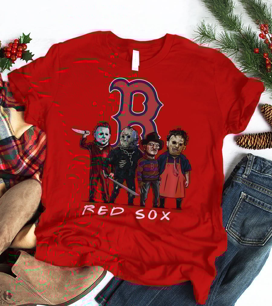 Boston Red Sox Halloween Horror Icons Slasher Squad T-Shirt