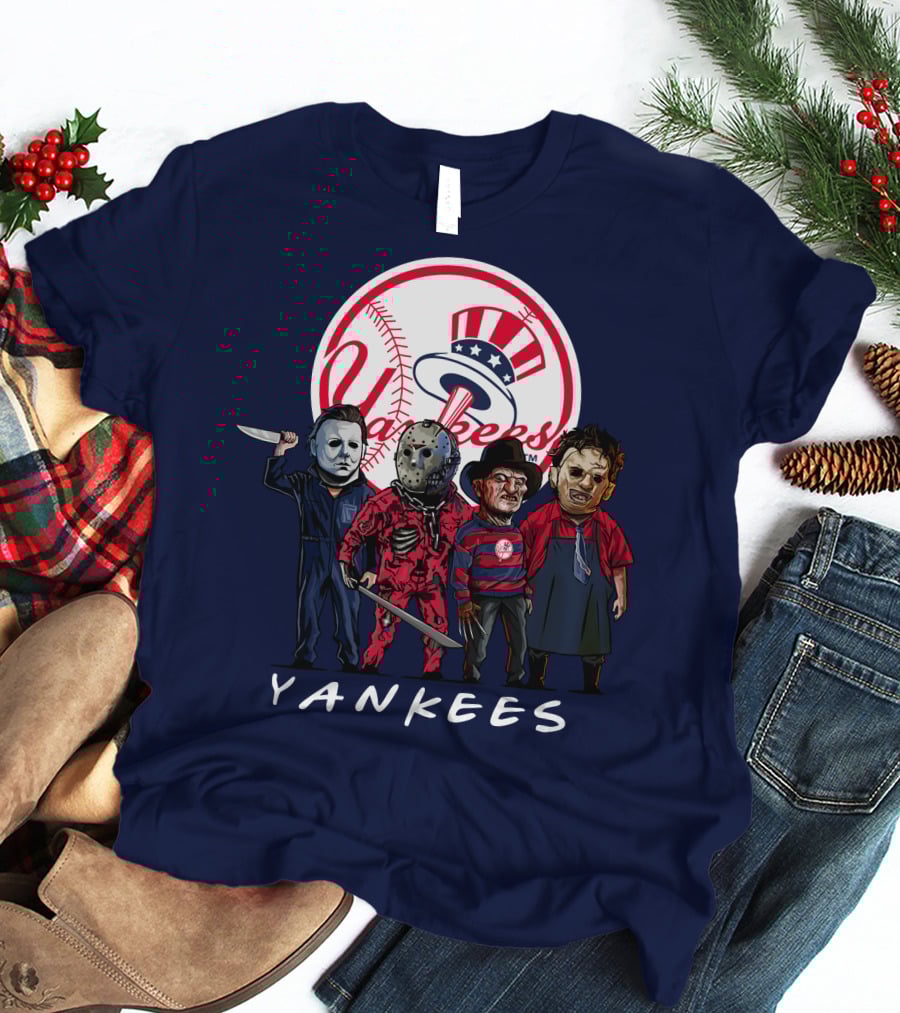 Yankees Halloween The Slasher Squad Teams Yankees T-Shirt