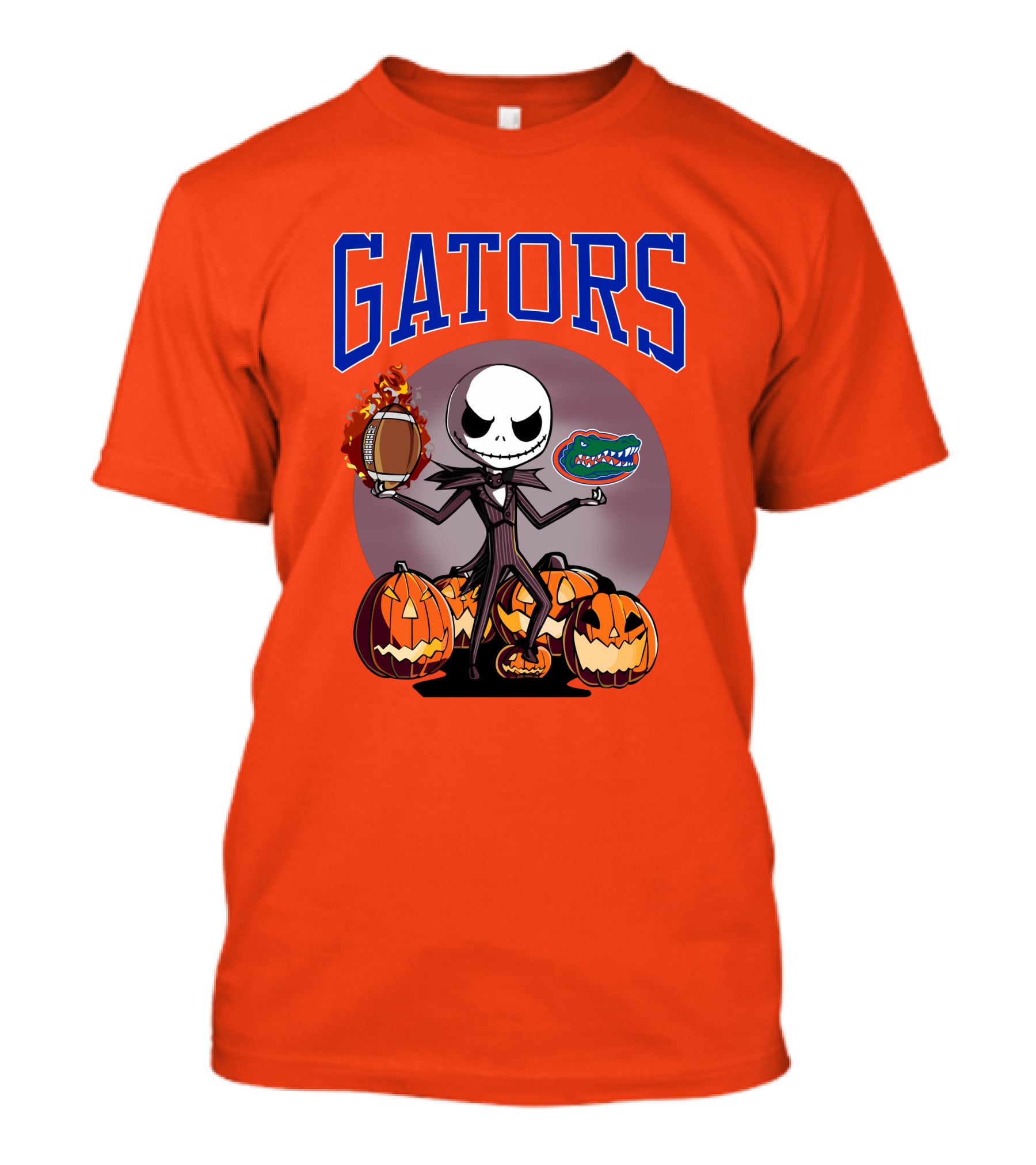 Gators Jack Skellington Florida Halloween Football Pumpkins T-Shirt