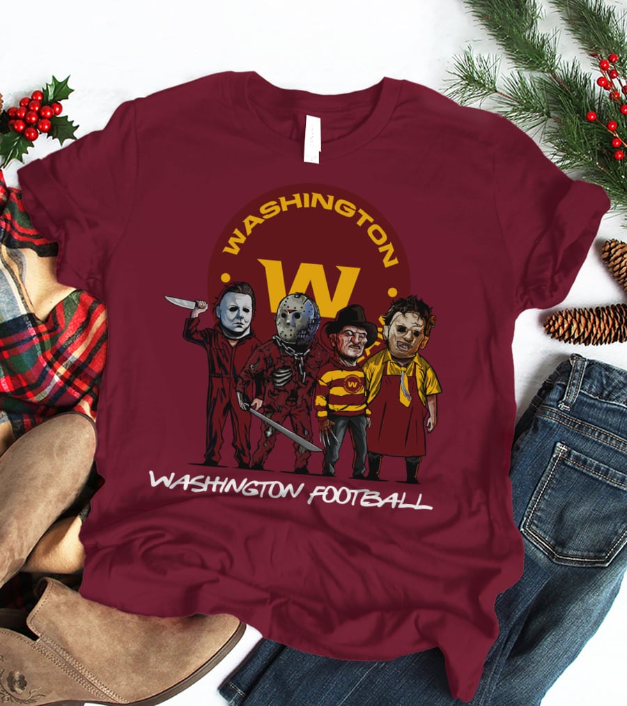 Washington Football Team Halloween The Slasher Squad Characters T-Shirt
