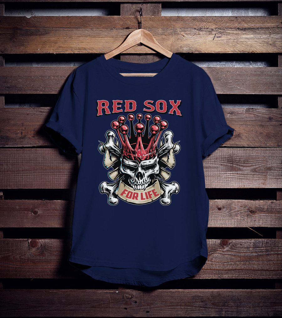 Red Sox Skull King For Life T-Shirt