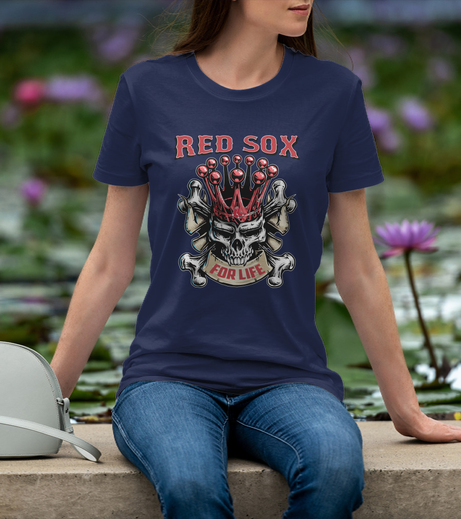 Red Sox Skull King For Life T-Shirt