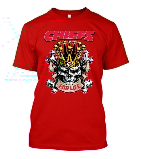 Chiefs Skull King Crown For Life T-Shirt