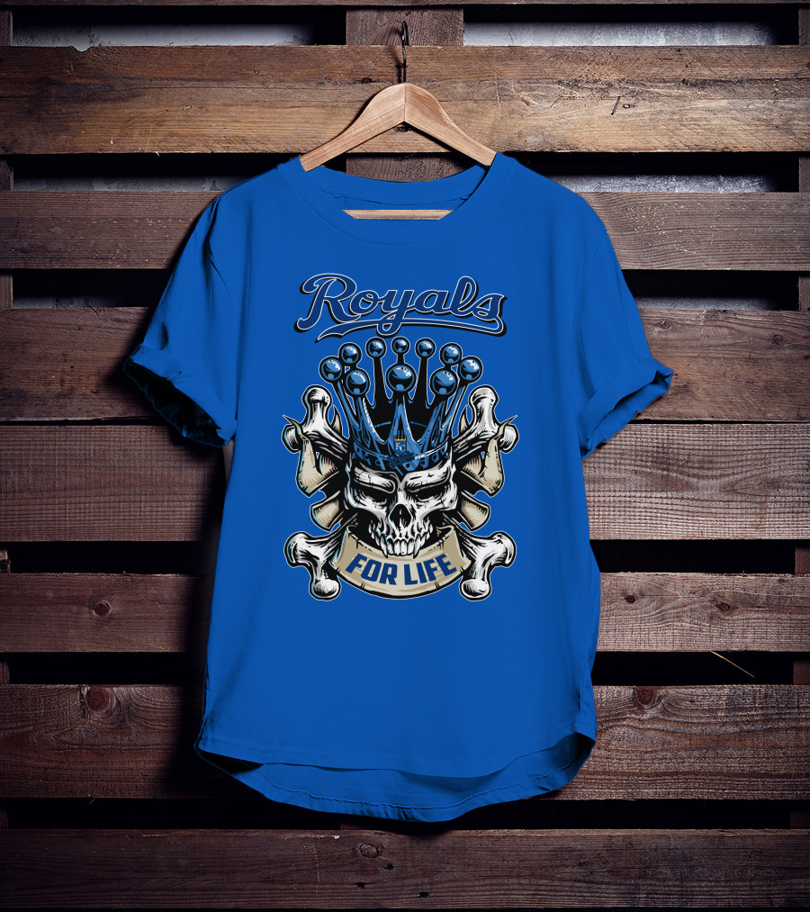 Royals Skull King For Life Kansas City Royals T-Shirt