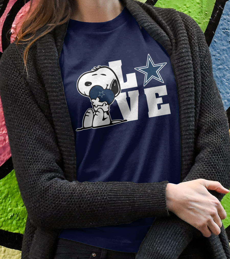 Snoopy Love Dallas Cowboys Star T-Shirt