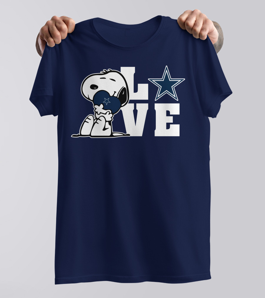 Snoopy Love Dallas Cowboys Star T-Shirt