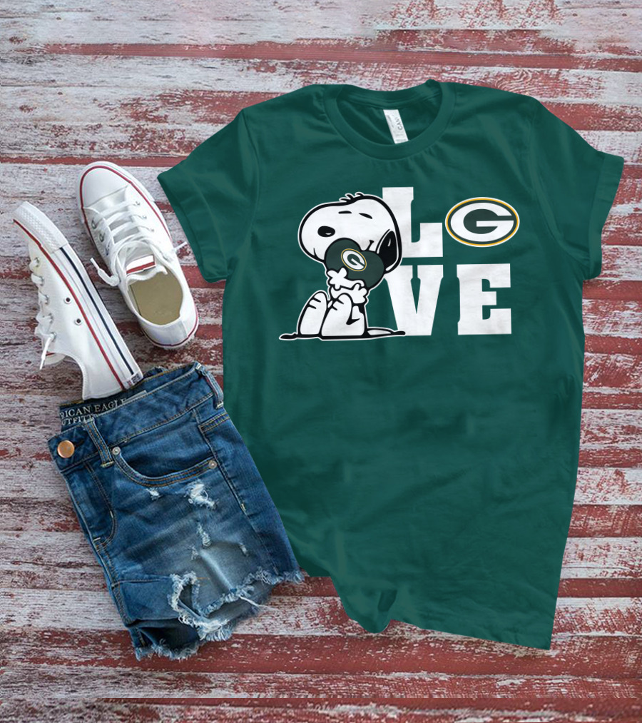 Snoopy Love Green Bay Packers T-Shirt