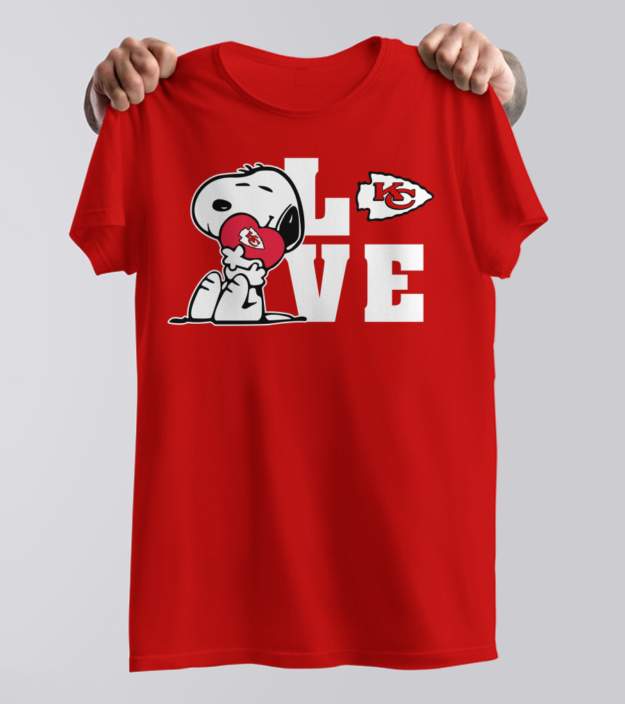 Snoopy Love Kc Kansas City Chiefs T-Shirt