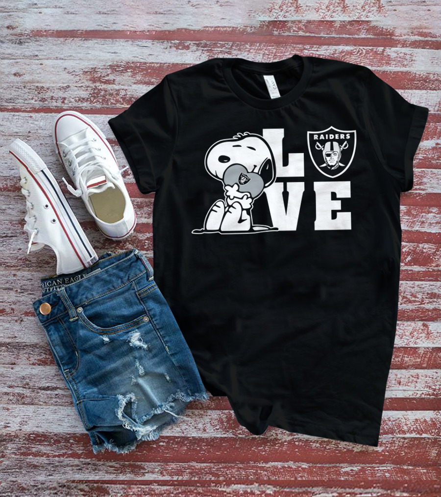 Snoopy Love With Las Vegas Raiders T-Shirt