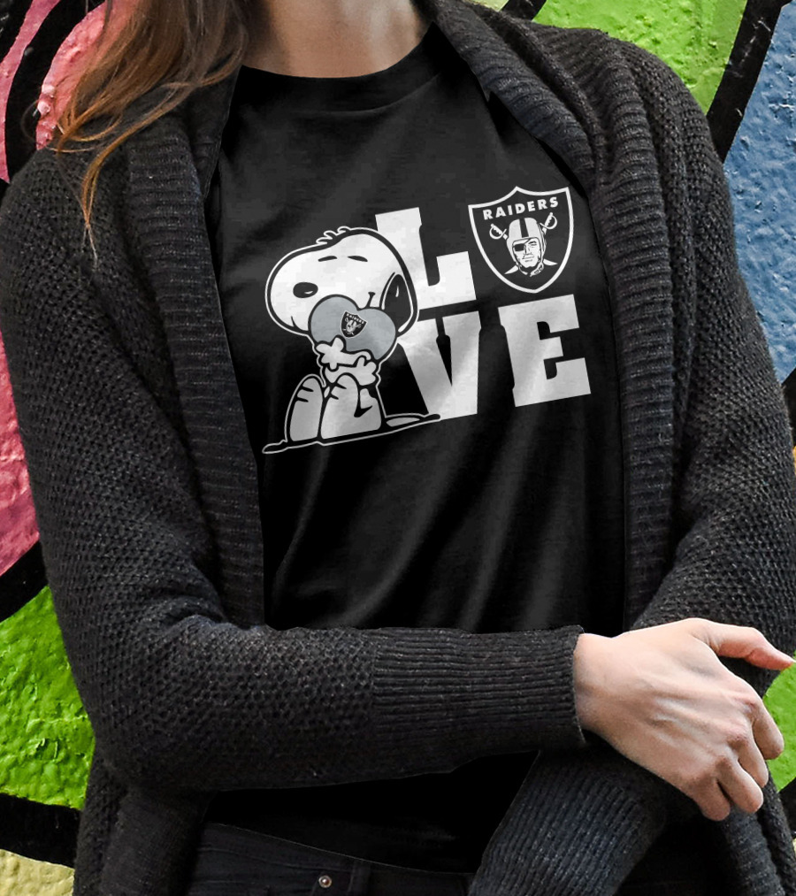 Snoopy Love With Las Vegas Raiders T-Shirt